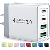Aioneus USB C Charger Block, 40W Fast Charging Block Type C Charging Block 4-Port Dual Port PD+QC Wall Charger Cube for iPhone 17 16 15 14 13 12 11 Pro Max XS, iPad, Samsung Phone, Tablet