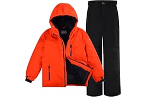 SMONTY COZY Boys Snowsuit Hooded Water-repellent Ski Suit Windproof Winter Suit