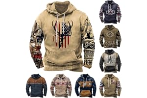 Muecwrye Hoodies For Men Fall Fashion 2024 Vintage Western Aztec Ethnic Pullover Tops Casual Hooded Sweatshirts With Pockets