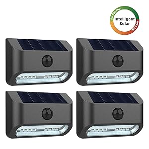 Westinghouse Solar Lights Outdoor, Intelligent 16 LEDs Solar Motion Sensor Lights, 300 Lumens IPX4 Waterproof Solar Security Lights for Fence Deck Patio Garden Wall Gate Yard(4 Pack)