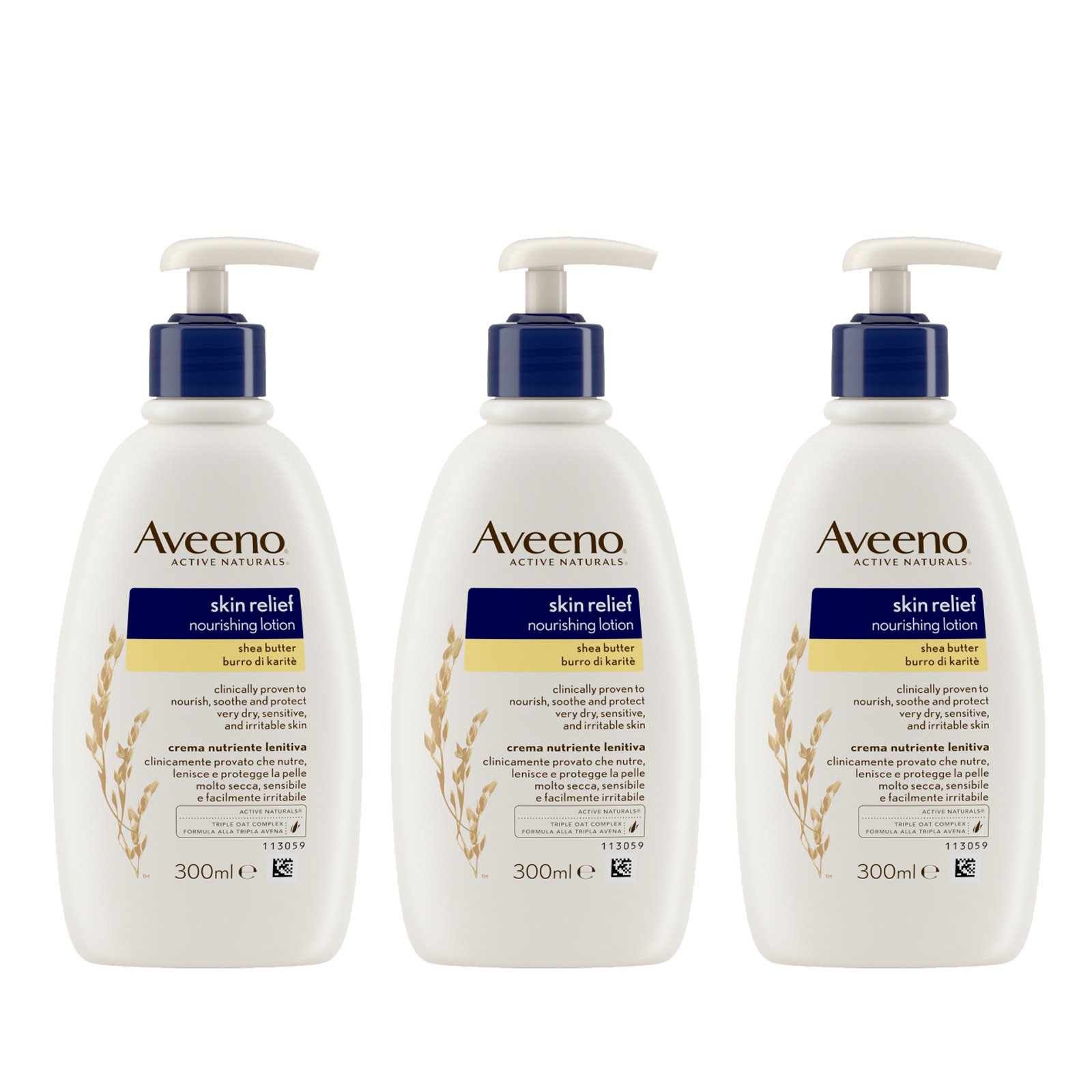 Aveeno Skin Relief Moisturising Lotion 300ml Pack of 3
