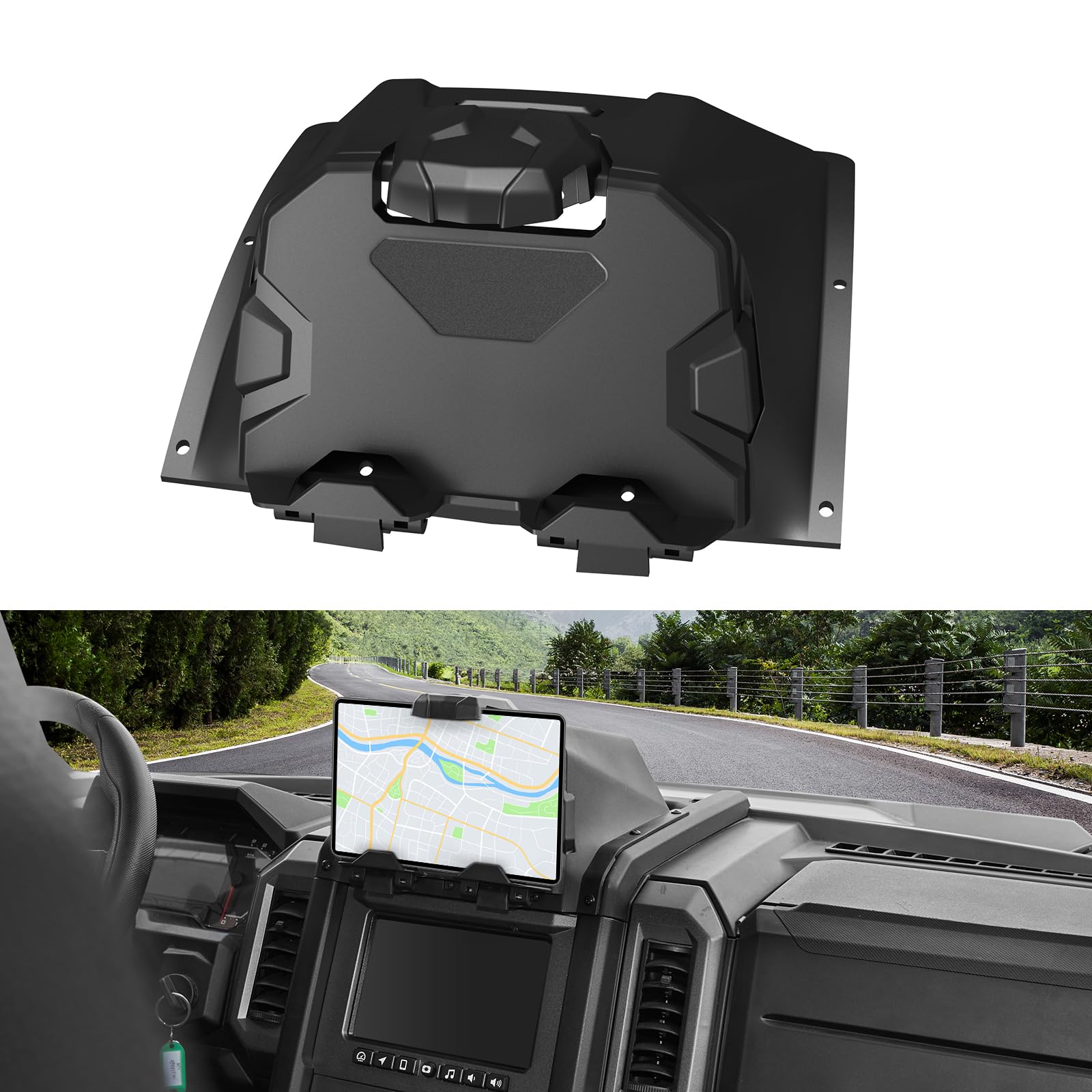 Photo 1 of (UNTESTED) XUTVOTOR Tablet Phone Holder for 2024 Polaris Xpedition XP/ADV, Electric Device GPS Mount Storage Box Adjustable Navigation Tablet Holder for Polaris Xpedition XP/XP 5/ADV/ADV 5 2024+ Accessories