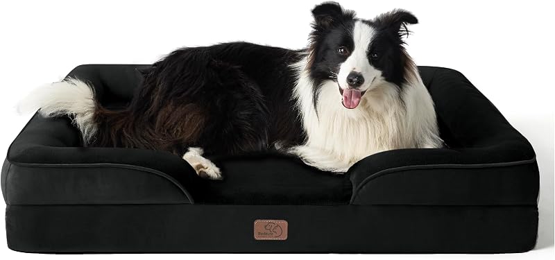 Bedsure Large Dog Bed Sofa Orthopedic with Washable Cover 89x63x16cm