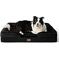 Bedsure Orthopedic Dog Bed for Large Dogs - Big Washable Dog Sofa Beds Large, Supportive Foam Pet Couch Bed with Removable Washable Cover, Waterproof Lining and Nonskid Bottom, Black