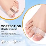 Fantasyon 8Pack Bunion Corrector Toe Straighteners Nylon+Gel 4Pairs view 3