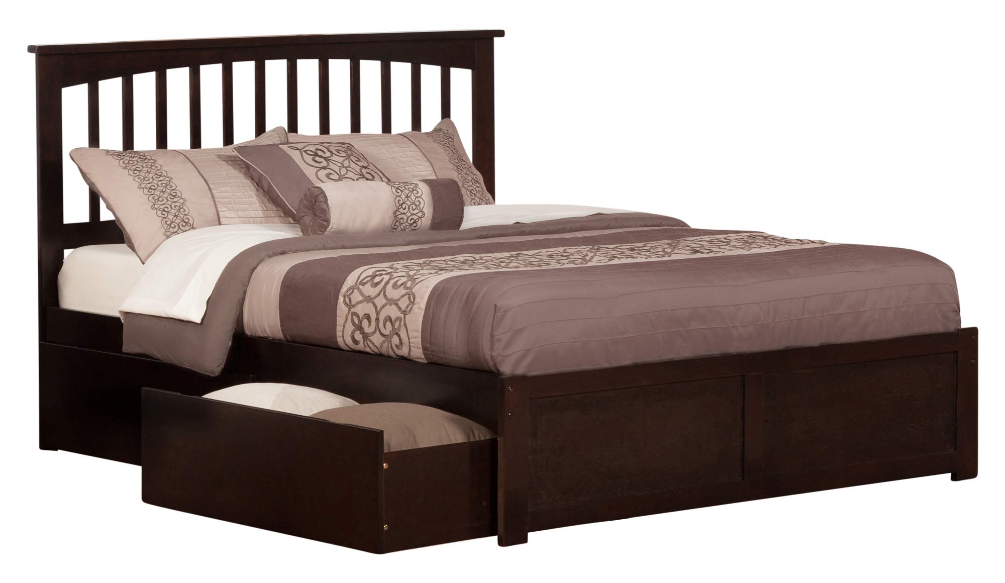 Atlantic Furniture AR8742111 Ar8742111 Mission Bed, Espresso, Queen