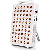 BONTANNY Red Light Therapy, 630/660/810/830/850nm 5 Wavelengths Red Near Infrared Light Device with 60 Dual Chip Clinical Grade LEDs, Remote Control, Timer for Face, Body, Pain Relief, BO-300 (White)