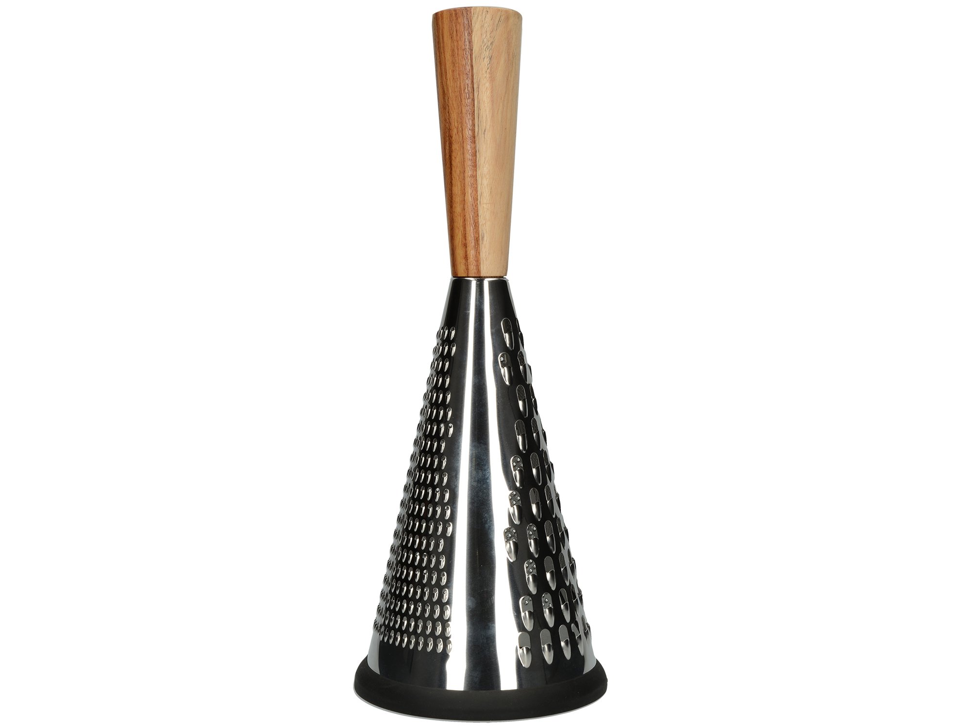 Masterclass Gourmet Cheese Large Vintage-Style Conical Cheese Grater with Wooden Handle, 13 x 13 x 33 cm (5" x 5" x 13"), Silver/Brown