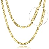 3.6MM 14K Gold Chain for Mens Cuban Link Chain Golden Jewelry for Womens Chunky Golden Necklace for Women Non Tarnish Mens Necklace Refined and Substantial 14K Gold Necklaces for Women Trendy 16-24IN