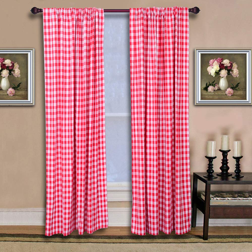 Buy Htfd Buffalo Valance Plaid Curtains Check Window Panel Window