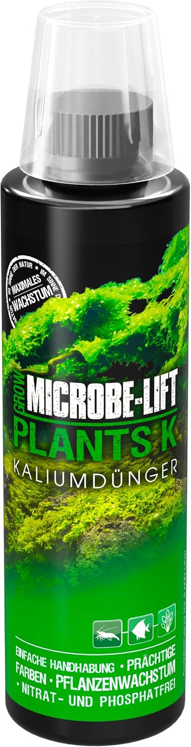 MICROBE-LIFT Plants K - Liquid Potassium Fertiliser for Aquarium Plants Highly Concentrated 236ml