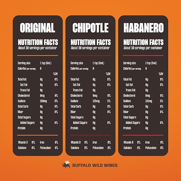 BUFFALO WILD WINGS HOT SAUCE GIFT PACK, INCLUDES CLASSIC, HABANERO, AND CHIPOTLE HOT SAUCES, 5 FL OZ BOTTLES, MARINADE, AND SEASONING FOR CHICKEN WINGS AND PORK RIBS