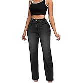 BubFee Women's Wide Leg Jeans High Waist Baggy Denim Pants