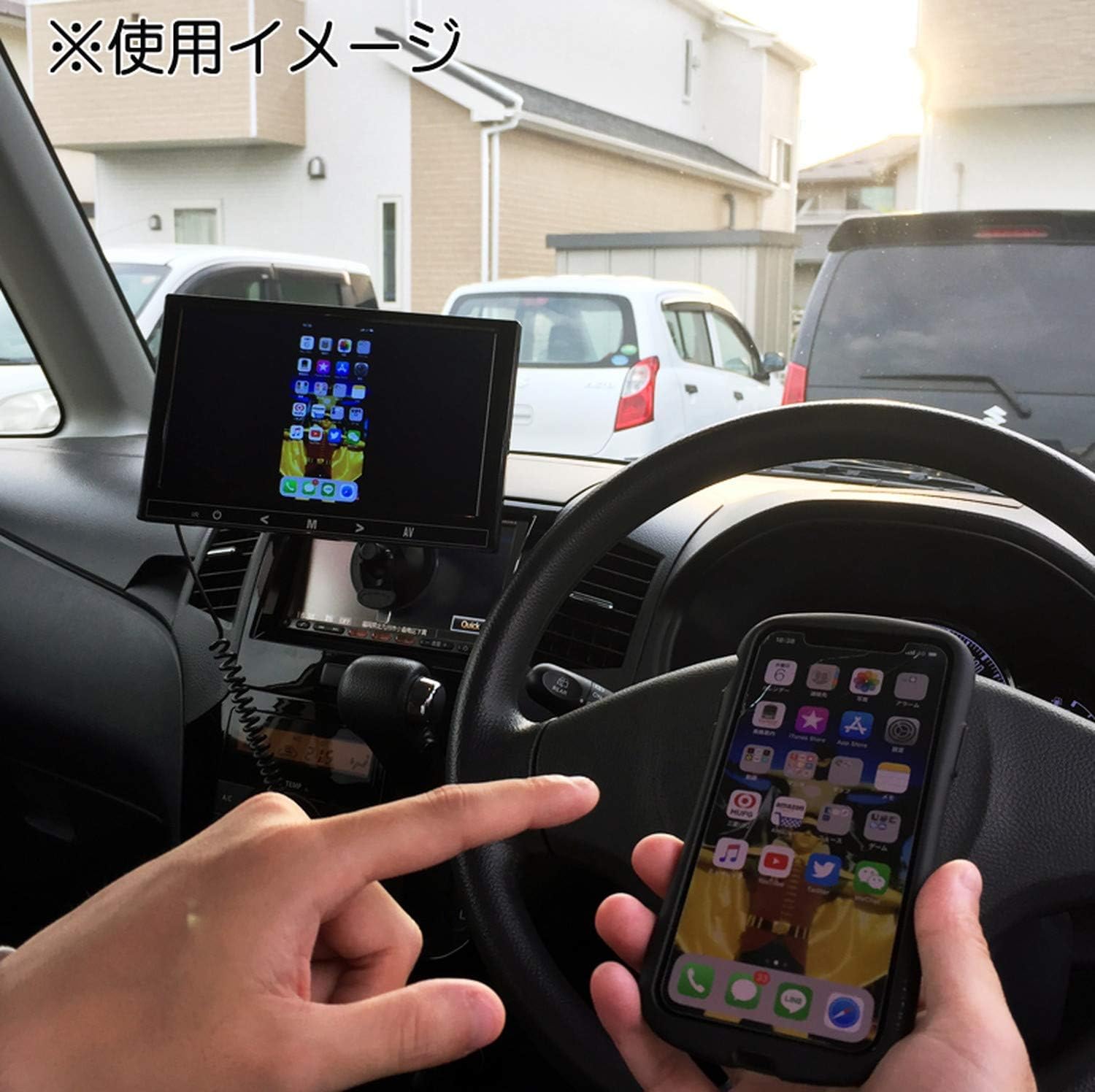 Amazon 9インチ 車載用 モニター Wi Fi ミラーリング Hdmi対応 スマホの画像をwifi接続 車載モニター スマホ メディアプレーヤー ナビ 国内メーカー12カ月保証 I001 カーナビ カーエレクトロニクス 車 バイク