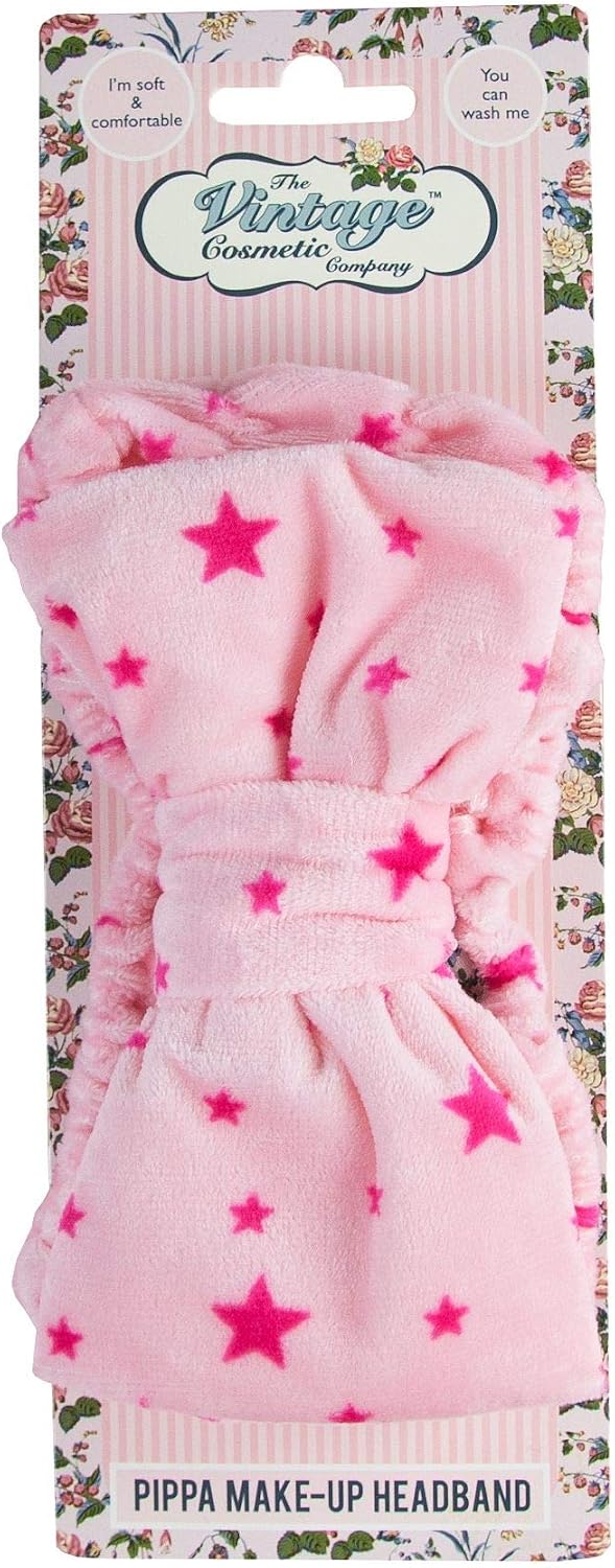 The Vintage Cosmetic Company Make-Up Headband, Pippa Bow, Pink