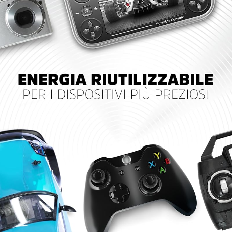 Recharge Universal - Batterie Ricaricabili AAA (Confezione da 4)