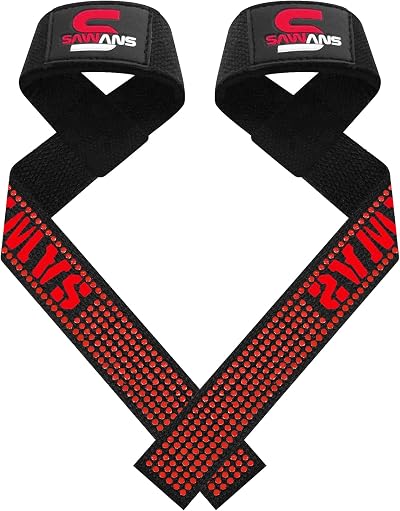 SAWANS Weight Lifting Straps Non-Slip Handle 60cm Padded Fitness Straps