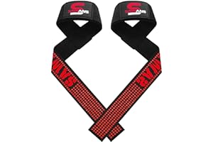 SAWANS Weight Lifting Straps Neoprene Padded Bodybuilding Strength Training Wrist Straps Heavy Weight Lifting Deadlifting Support Exercise Gym Straps Grip Lifts