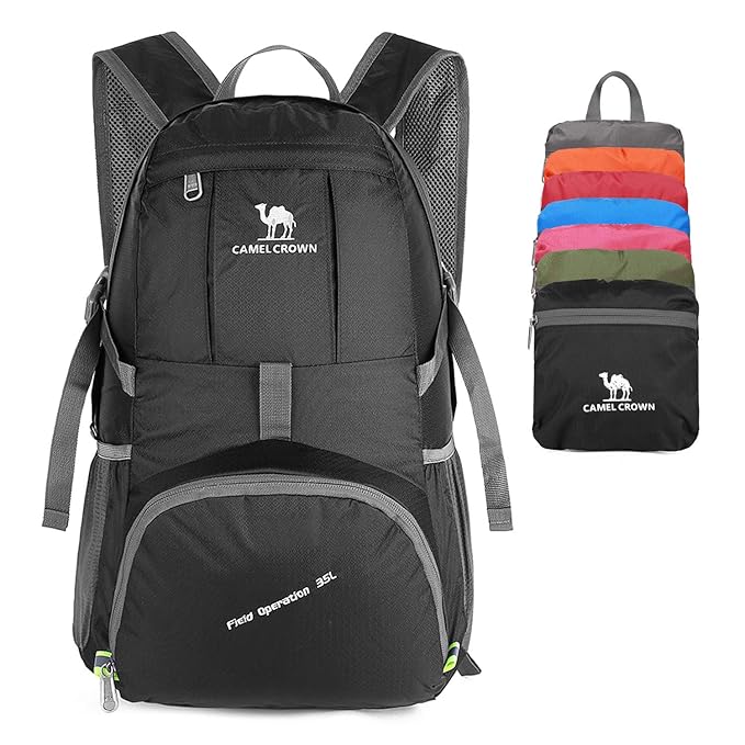 CAMEL CROWN 35L Lightweight Packable Backpack Travel Hiking Daypack