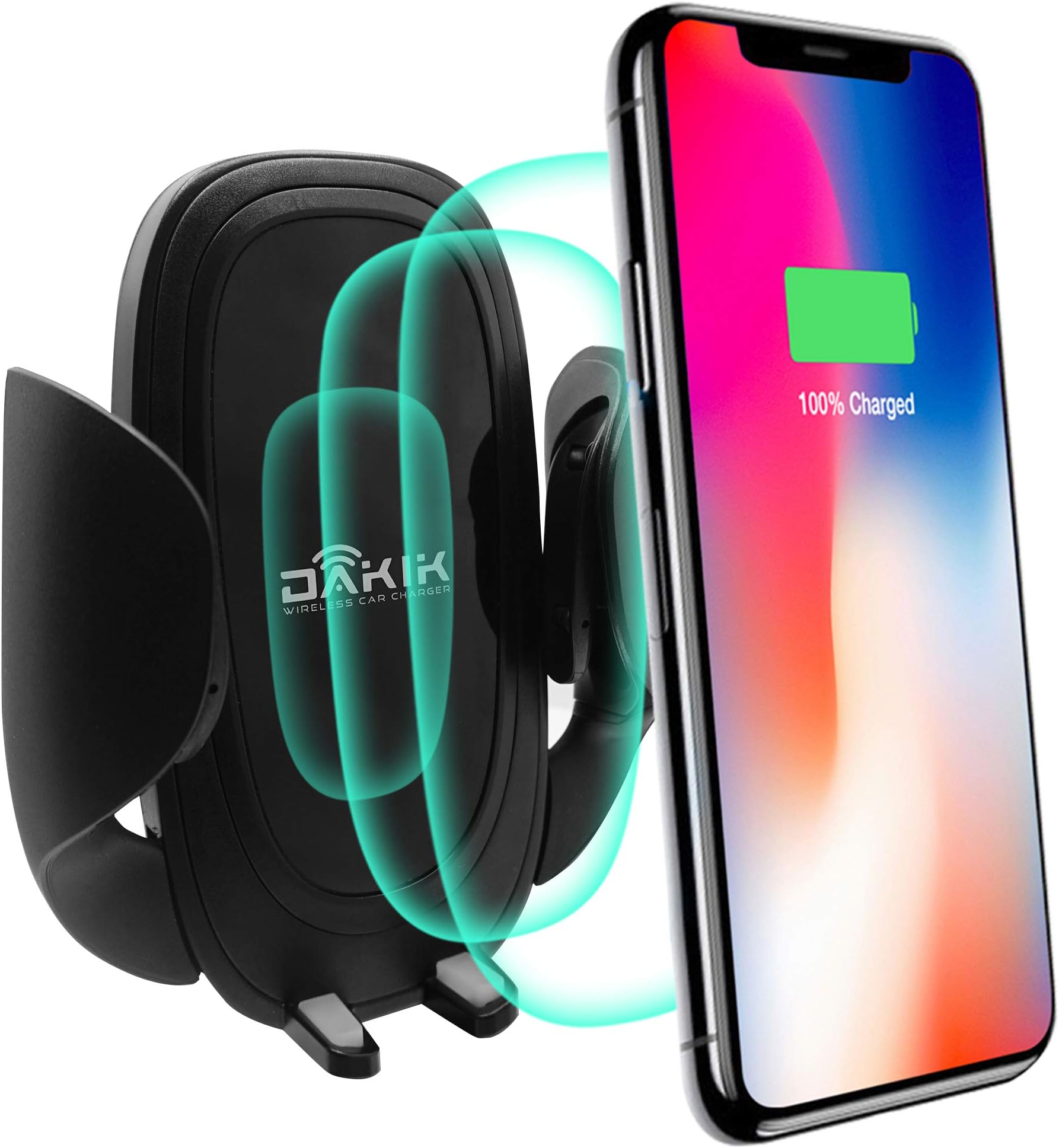 EI Accesorries Wireless Car Charger - Car Wireless Charger for Apple iPhone X/8/8 Plus, Samsung Galaxy Note 8/S8/S8+/S7/S6 Edge+/Note 5 and All QI-Enabled Devices Upgraded 10W, USB Car Charger