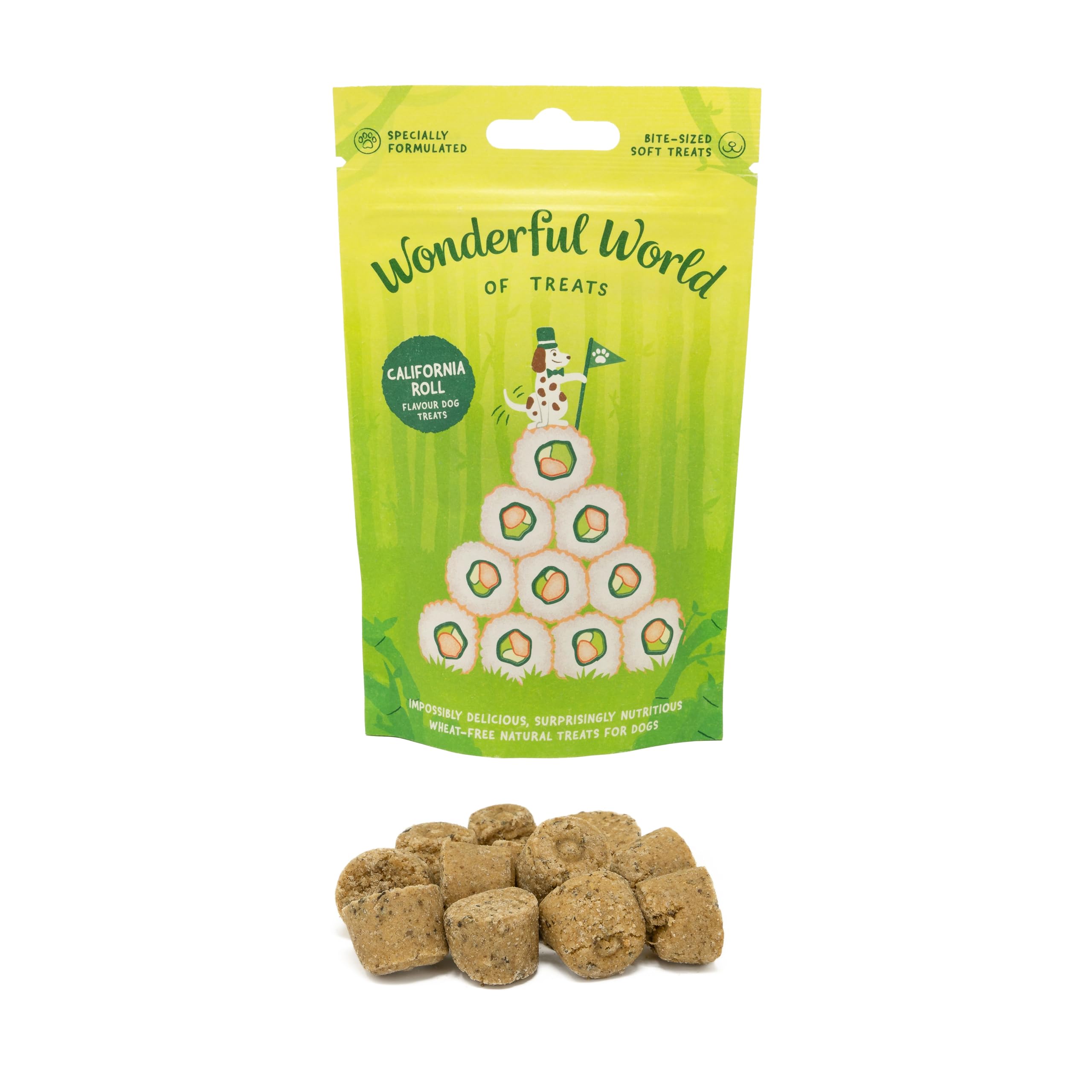 Wonderful World of Treats for Dogs – Dog Cake Multi Pack (12 x 50g) – Hand Baked Dog Treats UK – Healthy Dog Training Treats – California Rolls – Snacks for Puppies & Adult Dogs
