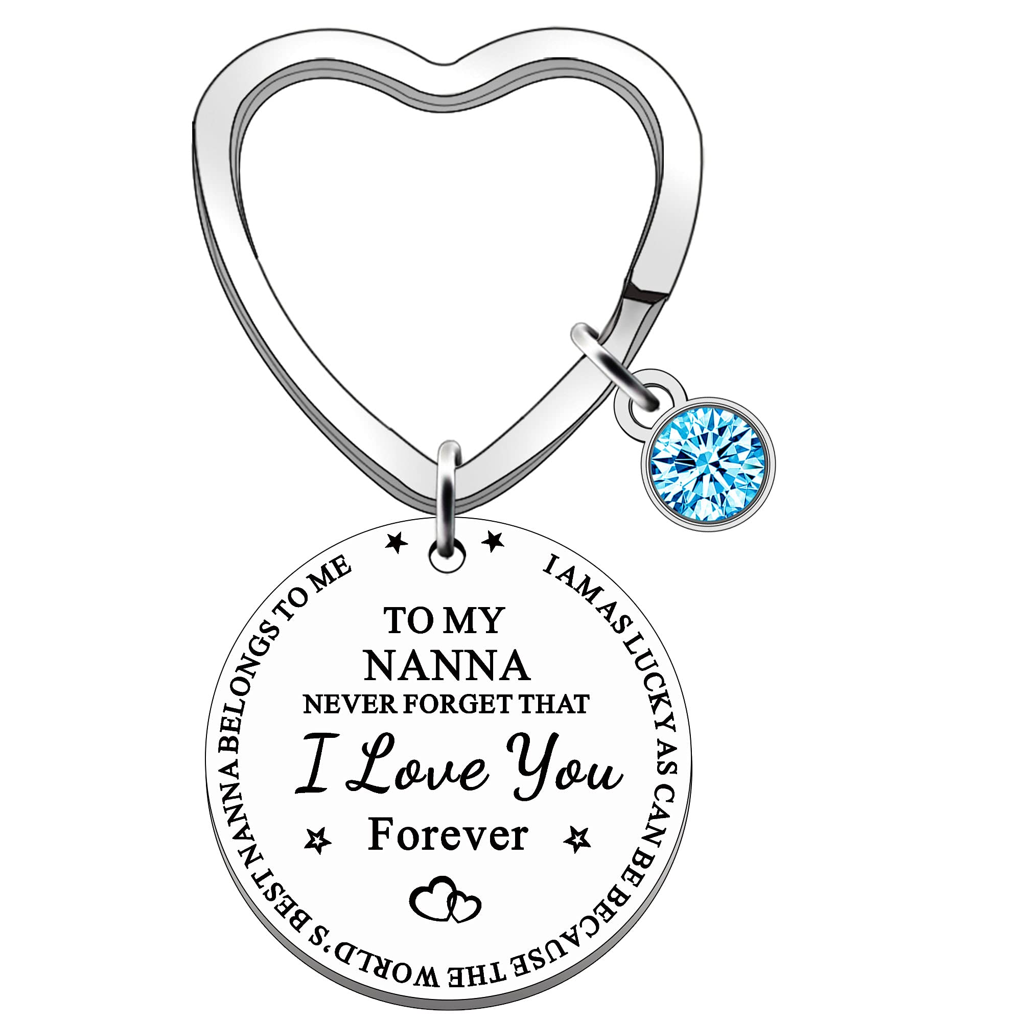 JETTOP Best Nanna Gifts- Mothers Day Gifts for Nanna Christmas Birthday Gifts for Nanna from Grandchildren Never Forget I Love You