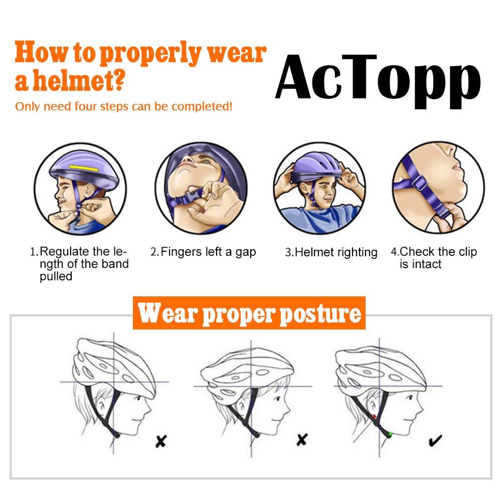 AcTopp Child Bike Helmet, Safety Adjustable Ultralight MTB/Road/Motorcycle Helmets with Removable Visor, Multi Vents and Inner Padding Chin Protector (Black&Red 2)