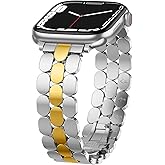 SNBLK Metal Band Compatible with Apple Watch Bands for Women 40mm 41mm 42mm 38mm 44mm 45mm 46mm 49mm, Stainless Steel Dressy Strap for iWatch Series 11 10 9 8 7 6 5 4 3 2 1 SE Ultra