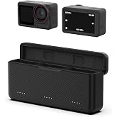 TELESIN Osmo Action 6 5 Pro Battery Charger,Triple Slot PD 30W Battery Case | Fast Charging Case With Type-C Cord Fully Compatible with DJI Osmo Action 5 Pro/Action 6 Battery