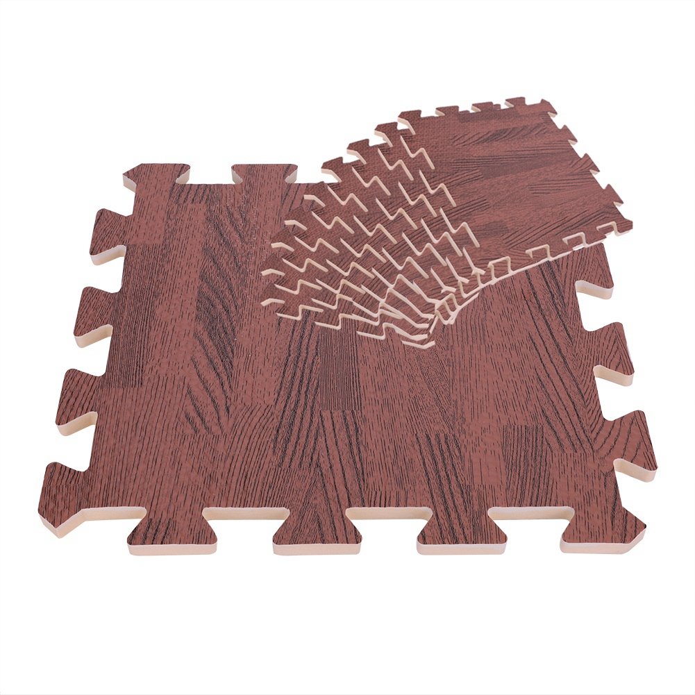 Gloglow Printed Wood Grain Interlocking Foam Anti Fatigue Floor