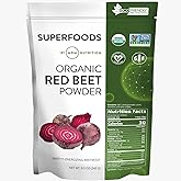 MRM Nutrition Organic Red Beet Powder | Superfoods | Energy | Cardiovascular Health | Nutrient Dense | Gluten-Free + Vegan | 24 Servings