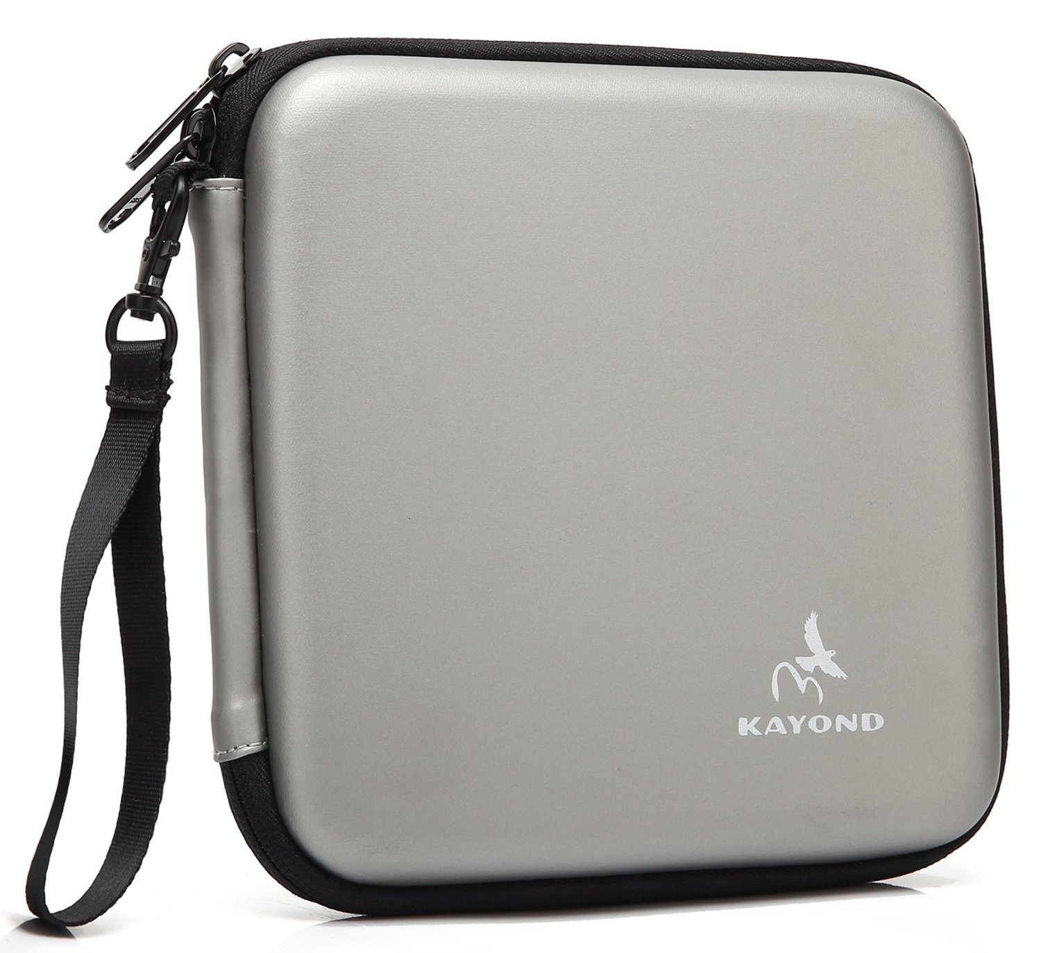 KAYOND Portable Hard Carrying Travel Storage Case for External USB, DVD, CD, Blu-ray Rewriter/Writer and Optical Drives (Gray)