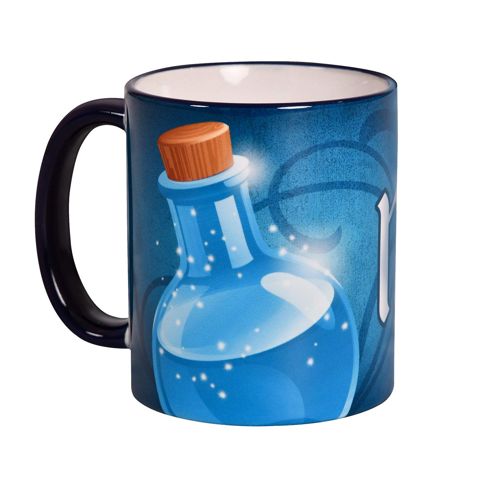 Elbenwald Cup Mana Potion Round Print for Gaming Fans Ceramic 320ml Blue