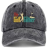 zcyhtqp, The Golf Father, Funny Baseball Cap, Funny Trucker Hats with Sayings, Adjustable Cotton Baseball Cap, Perfect Golf Gift for Dad Black