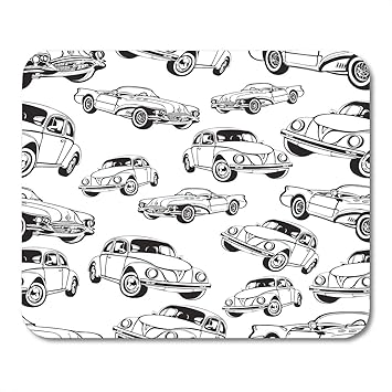 Amazon Com Boszina Mouse Pads Beetle Vintage Car Black And White