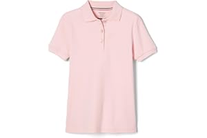 French Toast Girls' Short Sleeve Picot Collar Polo School Uniform Shirt (Standard and Plus)