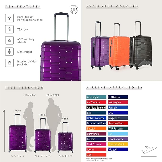 Antler 4000105220 Valise Violet Prism Purple 55 X 40 X 20 Cm
