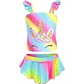 RuuYiicoco Little Girls Two Pieces Bikinis Unicorn Swimsuit Mermaid Tankini Bathing Suit