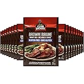 Club House, Dry Sauce/Seasoning/Marinade Mix, Brown Gravy, Less Salt, 25g, Case Pack 18 Count