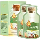 HUANG YI Natural Plant Hair Dye, New Botanical Bubble Hair Dye 30ml 10Packs/Box, Pure Plant Extract for Grey Hair Color Bubble Dye, New Botanical Bubble Hair Shampoo(Dark Brown)
