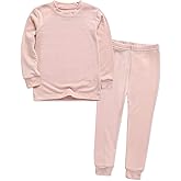 VAENAIT 6M-12Y Toddler Toddler Kids Toddler Girls Boys Soft Comfy Modal Tencel Solid Raglan Sleepwear Pajamas Pjs 2pcs Set