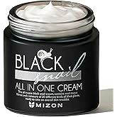 MIZON Black Snail All In One Cream Intensive Korean Skin Care Facial Moisturizing Snail Mucin Extract (2.54 fl oz)