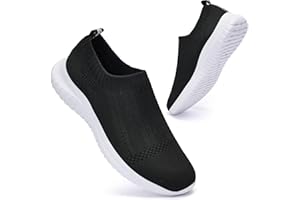 konhill Women's Slip On Sneakers Non Slip Walking Shoes Breathable Mesh Work Casual Lightweight Tennis Workout Shoes