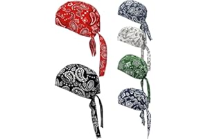 JHYWELL Cotton Dew Beanie Skull Cap Helmet Liner Doo Rag Bandana Welder Welding Sweat Do Rags for Men and Women