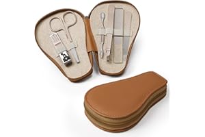 haakaa Baby Nail Clippers, 6-in-1 Baby Nail Care Kit with PU Storage Case, Nail Scissor, Cuticle Pusher, 2 Nail Files, Nail C