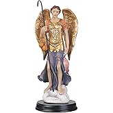ICE Armor 5" H Archangel Raphael Statue Angel of Healing Holy Figurine Religious Decoration Office Desk/Home/Living Room/Table Decor, Perfect House Warming Gifts for New Home