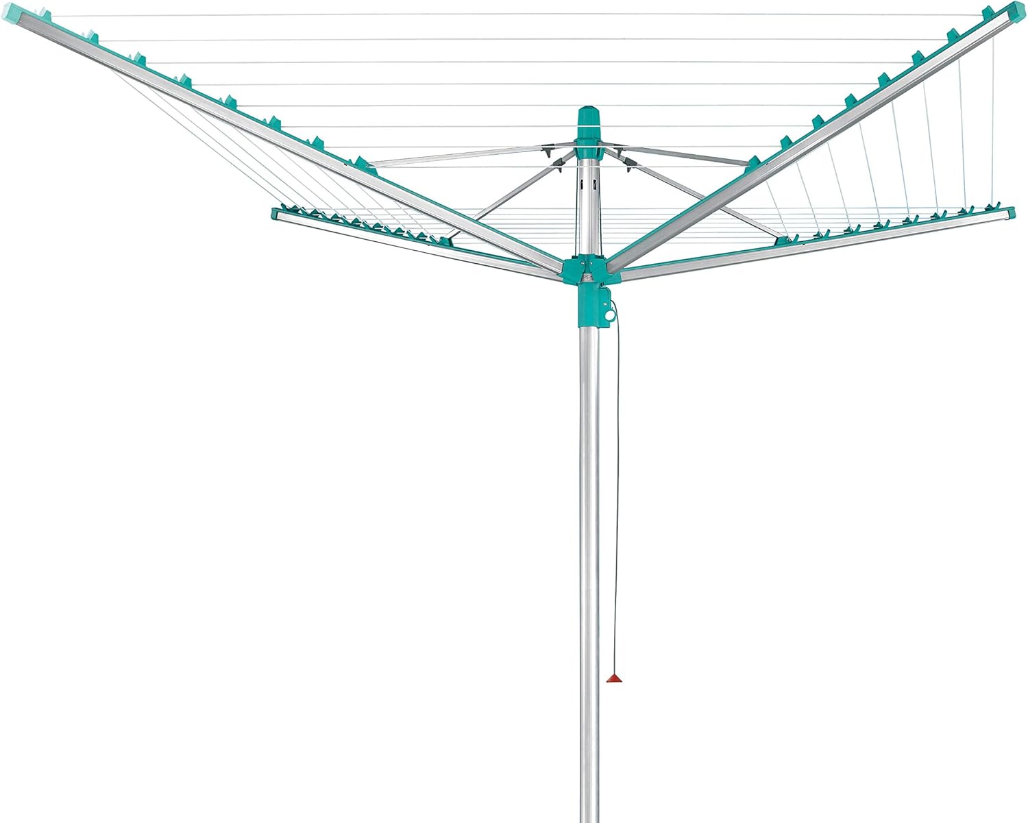 Leifheit Linomatic 400 Easy Dryer 40 m Rotary Washing Line, Retractable Rotary Line, Rust-Free Aluminium Outdoor Clothesline