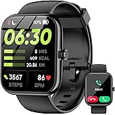 Smart Watch, Alexa Built-in Voice Assistant, 1.83" HD Touchscreen (Answer/Make Call), IP68 Waterproof, 120+ Sport Modes for Fitness Tracker, 24/7 Heart Rate & Sleep Monitor for iPhone Android iOS