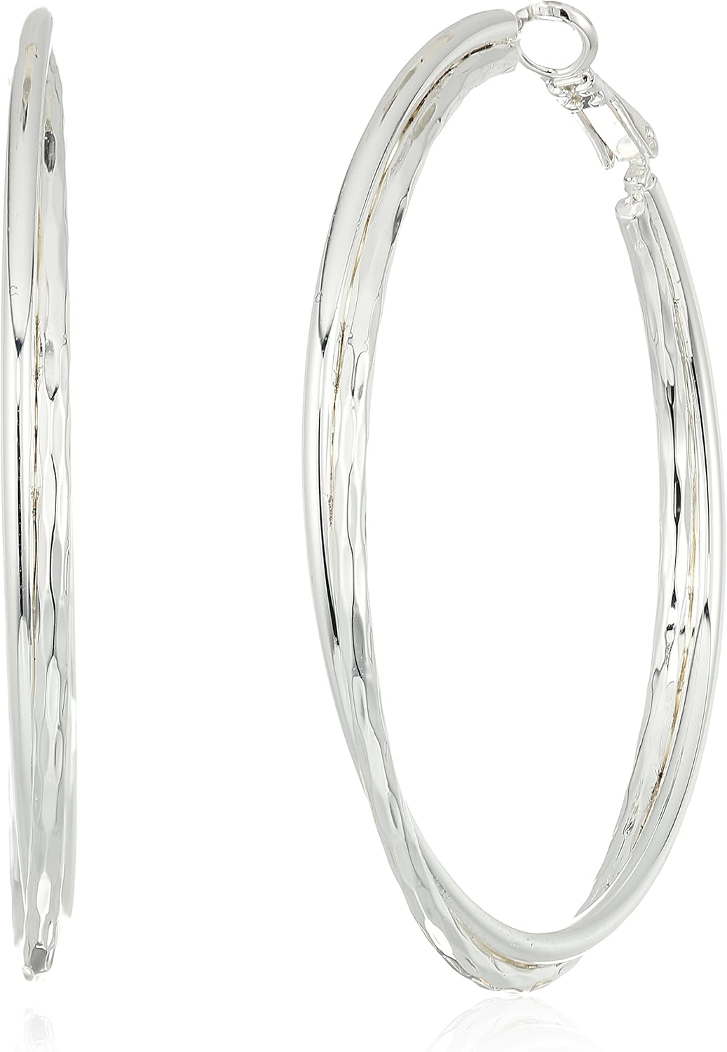 nine west silver hoop earrings