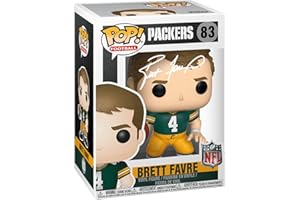 HOFSM.COM HALL OF FAME SPORTS MEMORABILIA Brett Favre #83 Facsimile Signed Reprint Laser Autographed Funko POP! Football Green Bay Packers Figurine with Protector Case